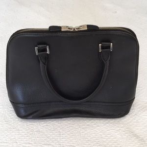 Brooks Brothers classic black leather bag